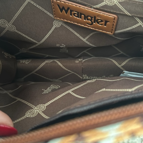 NWT Wrangler Southwestern Dual Sided Print Small Canvas Tote/Crossbody - Picture 8 of 9